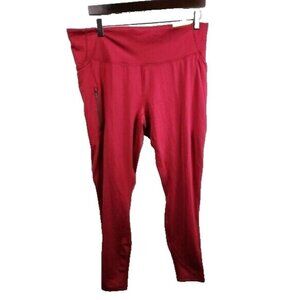 𝅺All In Motion Womens Activewear Leggings XXL Amethyst High Rise Brushed Back